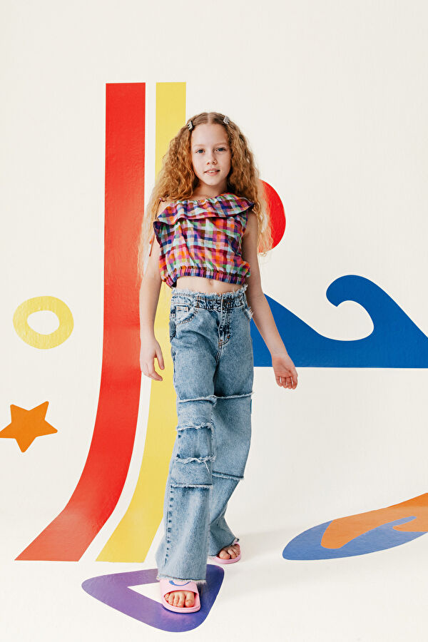 Multicolored Colorful Kids Blouse 2