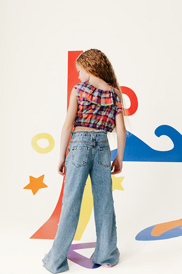 Multicolored Colorful Kids Blouse 3