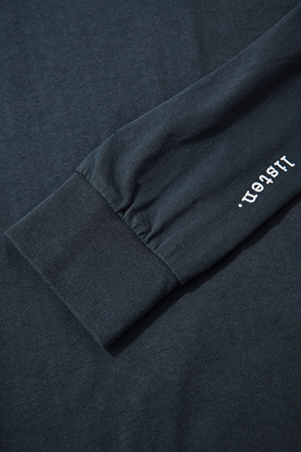 Koyu Gri Relax Kalıp Bisiklet Yaka Sweatshirt 4