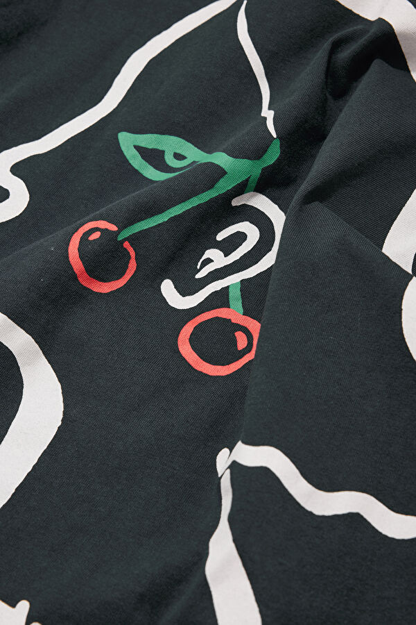 Koyu Gri Relax Kalıp Bisiklet Yaka Sweatshirt 5