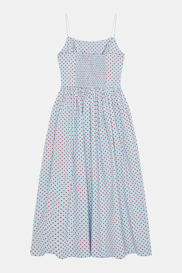 Blue Patterned Midi Women's Dress 2