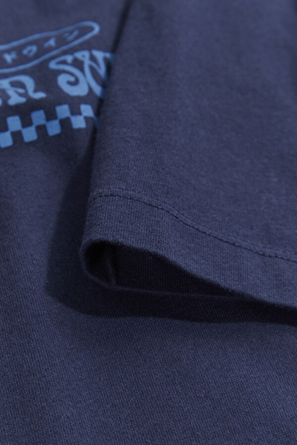 Relax Fit Navy Blue Printed Tshirt 5