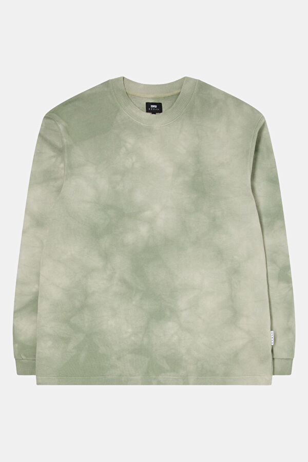 Haki Relax Kalıp Bisiklet Yaka Erkek Sweatshirt
