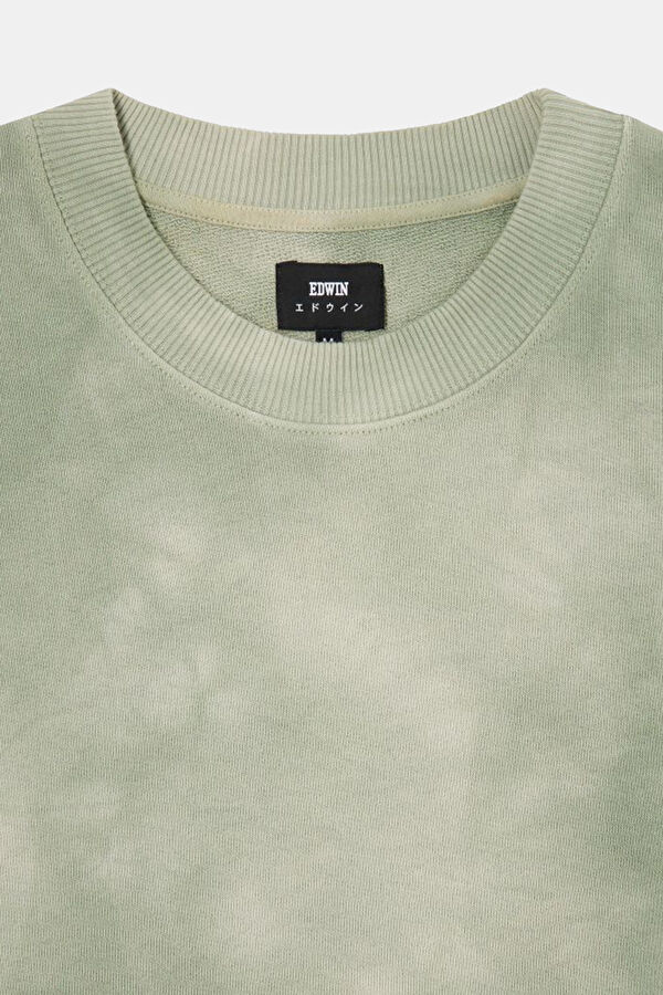 Haki Relax Kalıp Bisiklet Yaka Erkek Sweatshirt 3