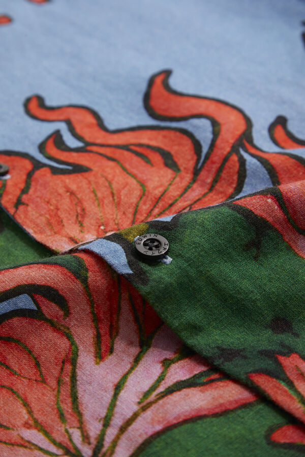 Kiku Relax Fit Multicolored Patterned Retro Linen Cotton Men's Shirt 4