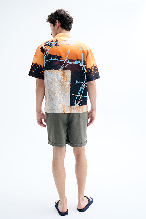Relaxed Fit Multicolored Patterned Men's Shirt 2