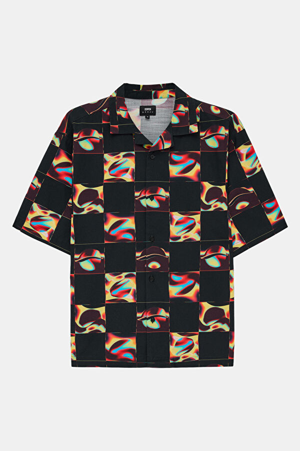 Saike Check Relax Patterned Retro Men's Shirt 3