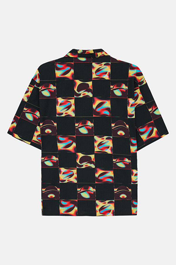 Saike Check Relax Patterned Retro Men's Shirt 4