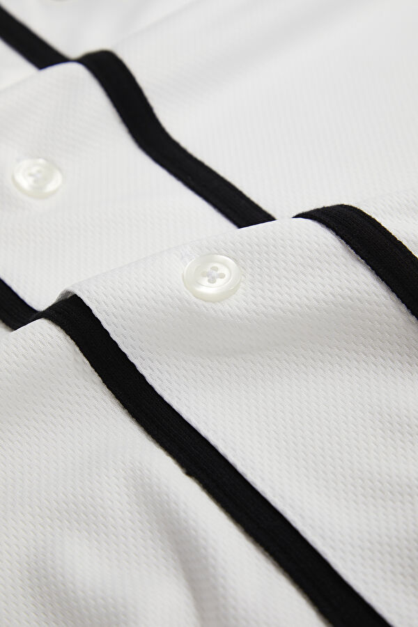 V-Neck White Shirt 6