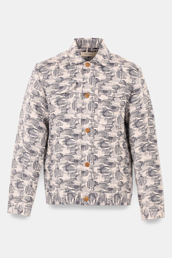 Relax Fit Multicolor Design Filled Jacket 4