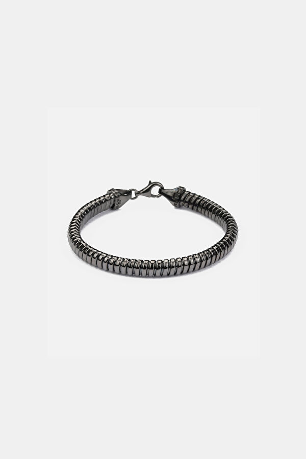 Snake Chain Bracelet in Gun Metal