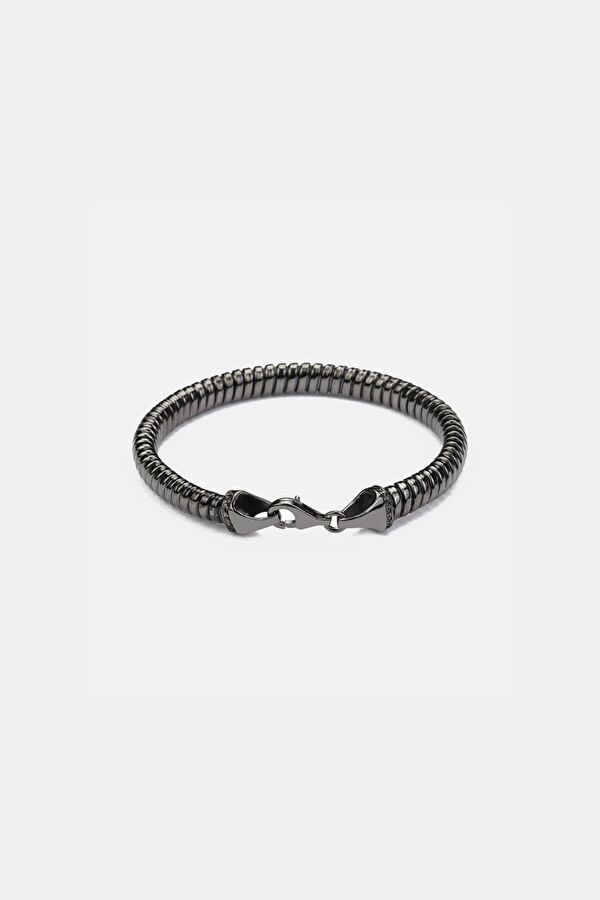Snake Chain Bracelet in Gun Metal 2