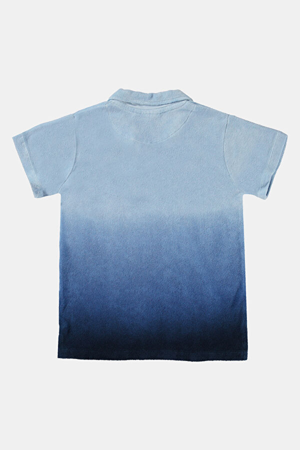 Blue Polo Collar Kids T-Shirt 4