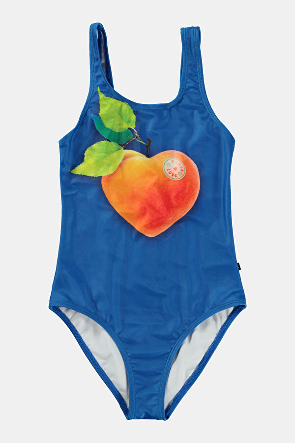 Navy Patterned Kids Swimsuit 2