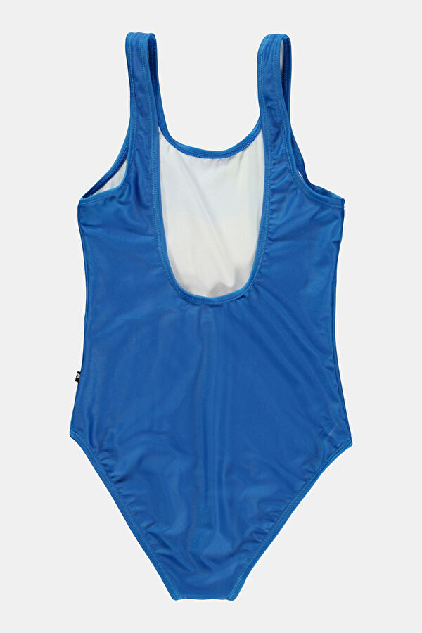 Navy Patterned Kids Swimsuit 4