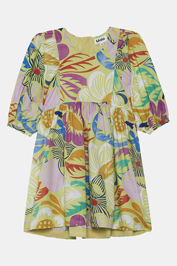 Multicolored Patterned Midi Kids Dress 4