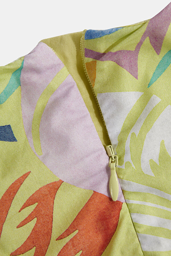 Multicolored Patterned Midi Kids Dress 9