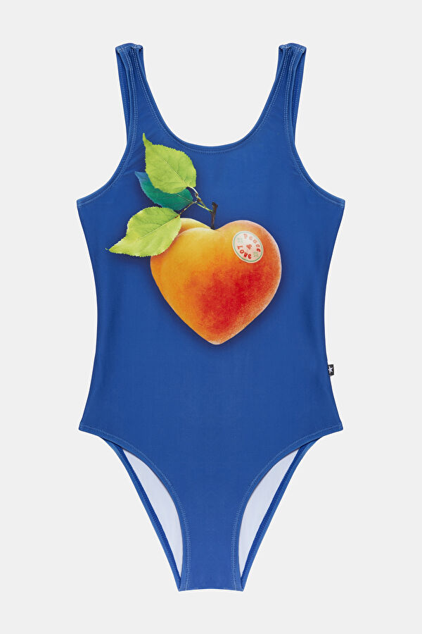 Navy Patterned Kids Swimsuit