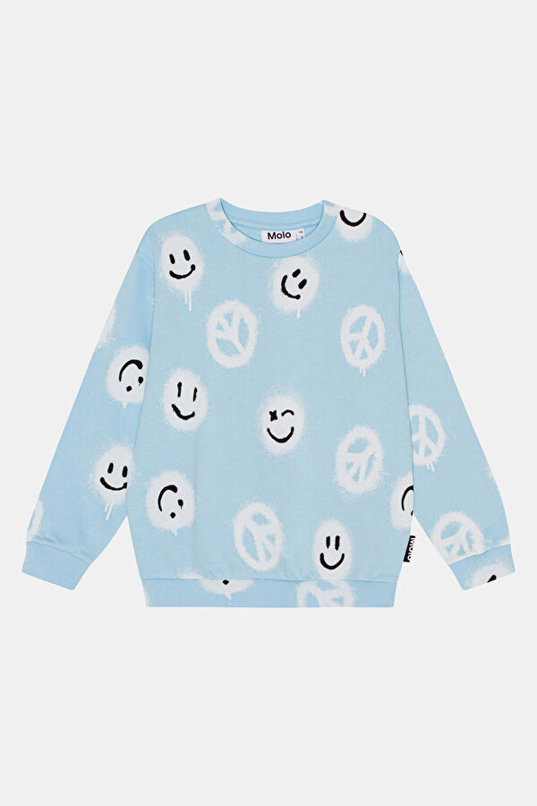 Light Blue Crew Neck Kids Sweatshirt