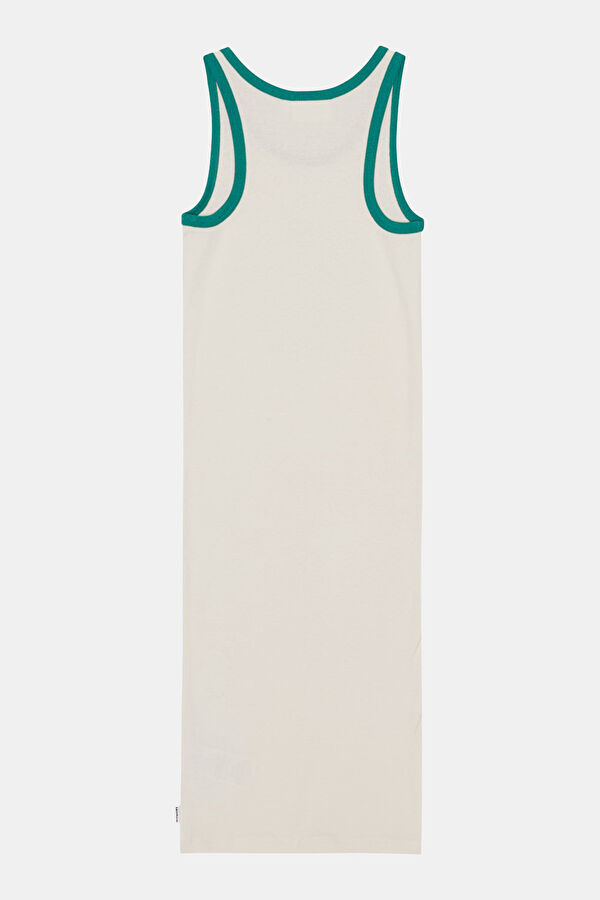 White Patterned Maxi Kids Dress 4