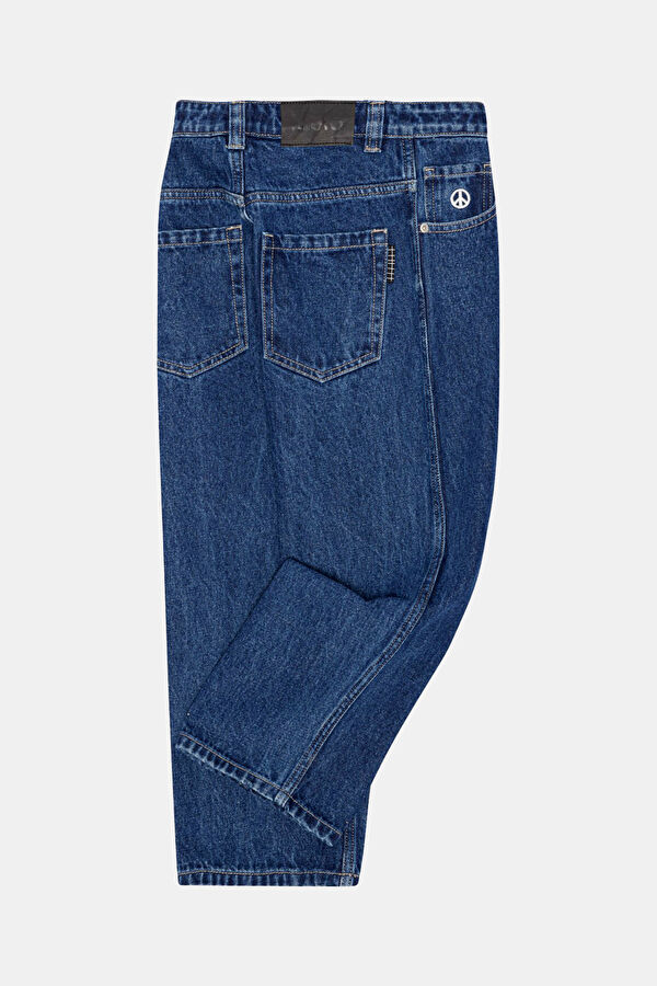 Blue Straight Leg Kids Pants 4