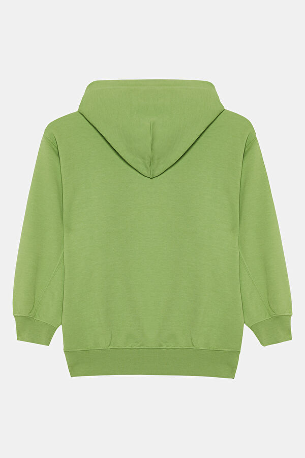 Yeşil Bisiklet Yaka Çocuk Sweatshirt 3