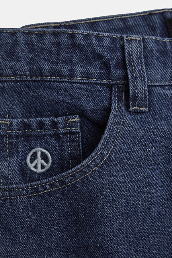 Blue Straight Leg Kids Pants 6