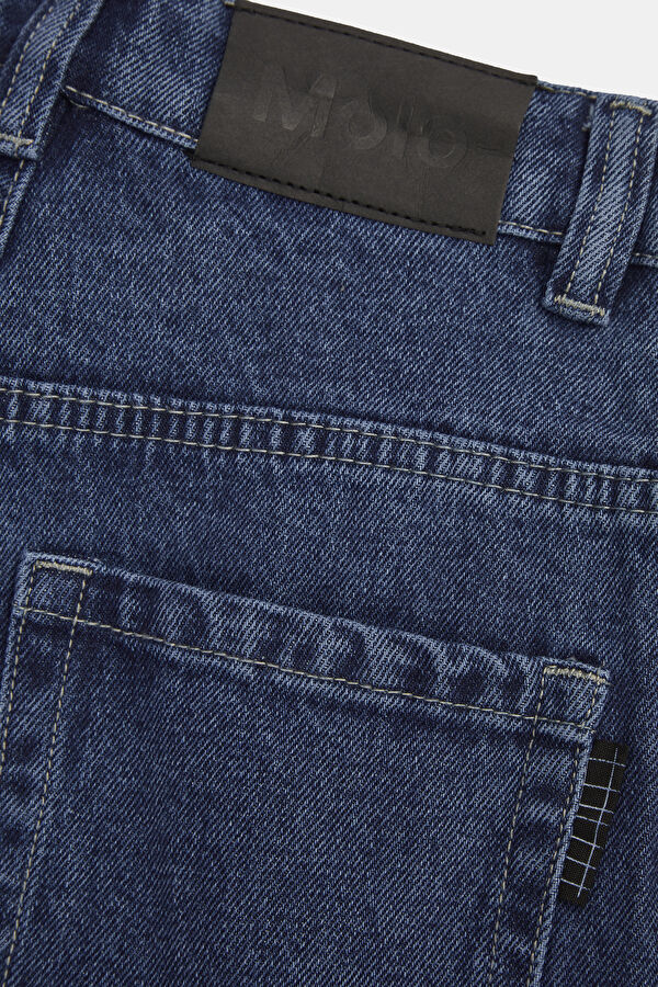 Blue Straight Leg Kids Pants 7
