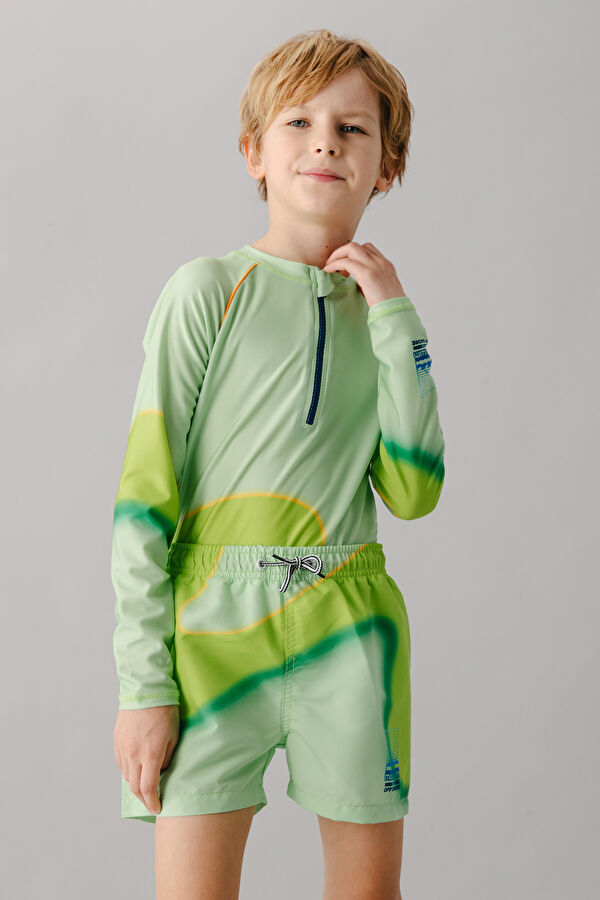 Light Green Design Filled Tshirt