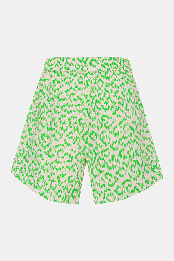 Cream Patterned Kids Shorts 2