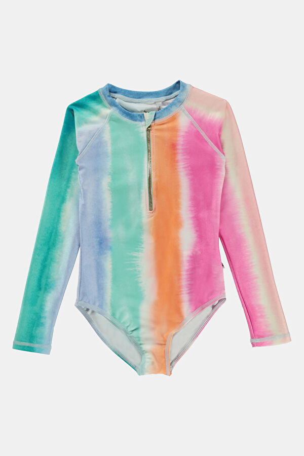 Multicolor Design Filled Basic / round neckline Swimsuit