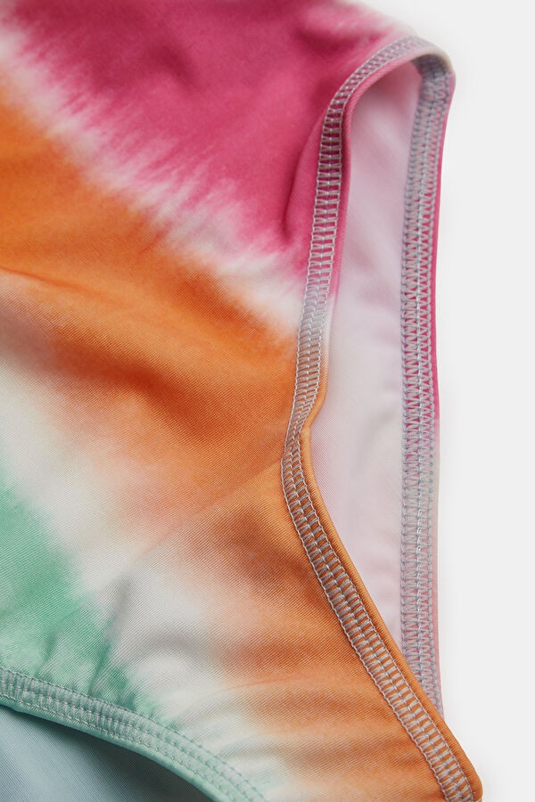 Multicolor Design Filled Basic / round neckline Swimsuit 5