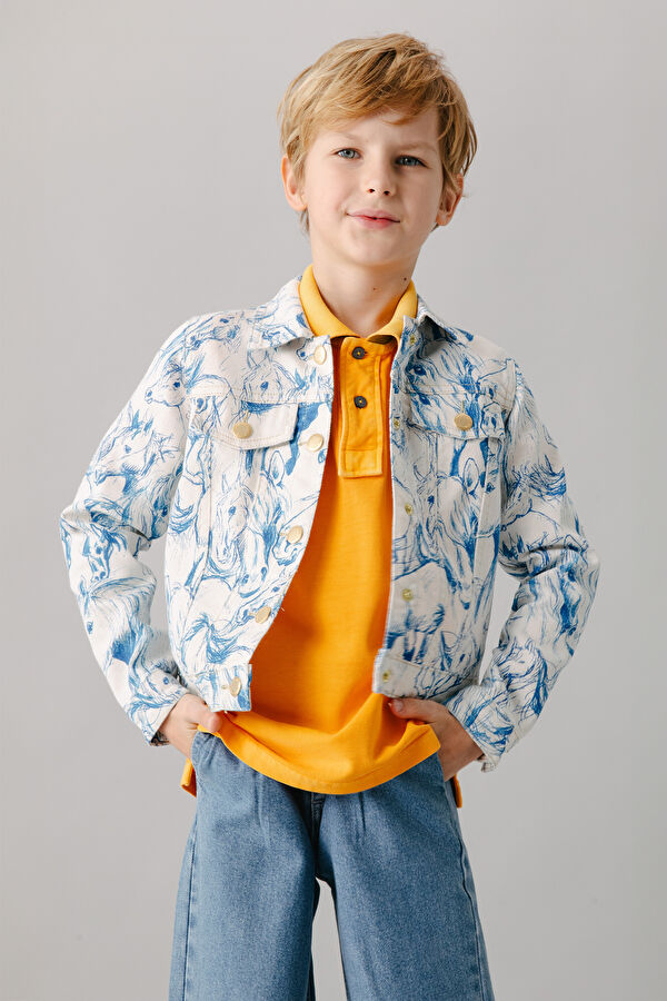 Blue Buttoned Jacket