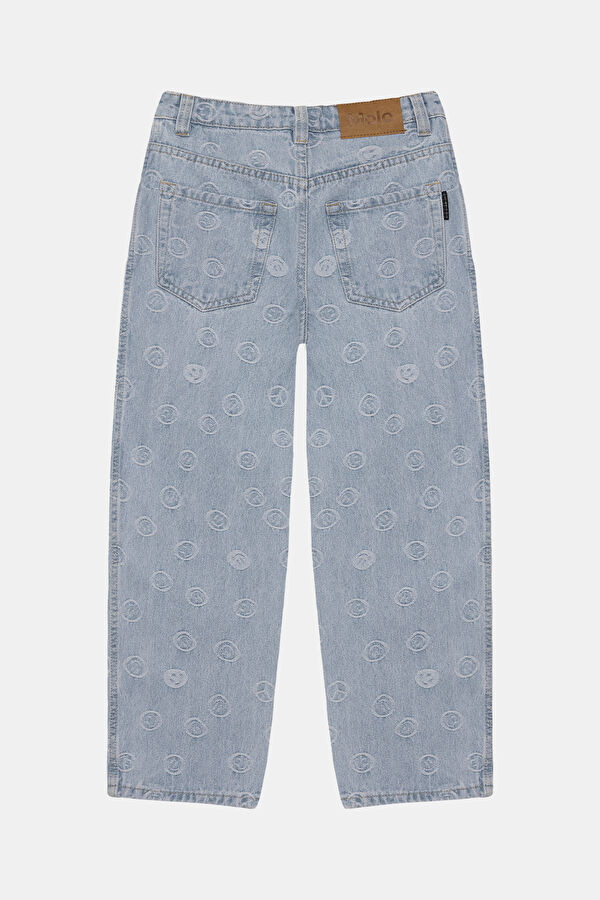 Light Blue Straight Leg Kids Pants 4