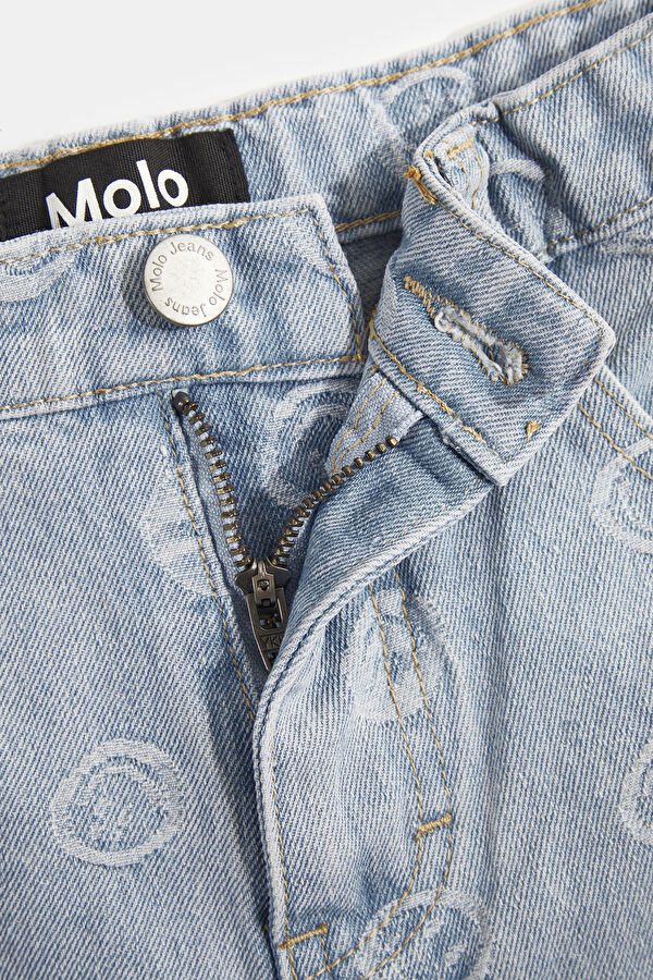Light Blue Straight Leg Kids Pants 5