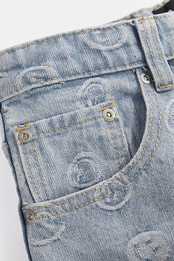 Light Blue Straight Leg Kids Pants 6