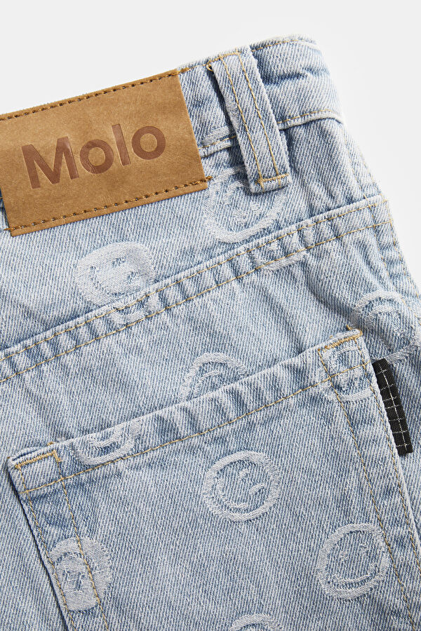 Light Blue Straight Leg Kids Pants 7