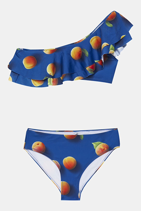 Navy Blue Design Filled Bikini