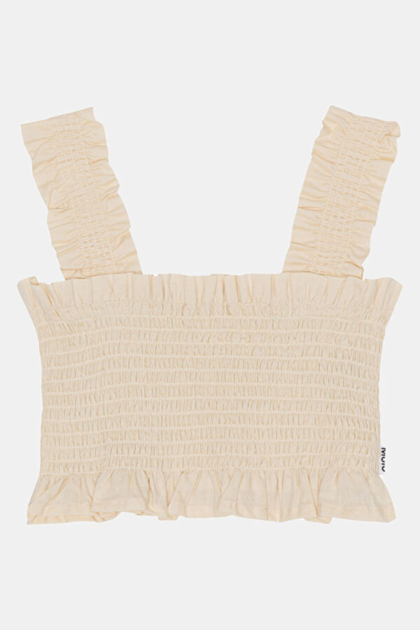 Cream Strappy Kids Blouse