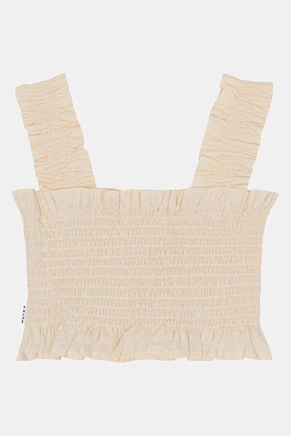 Cream Strappy Kids Blouse 2