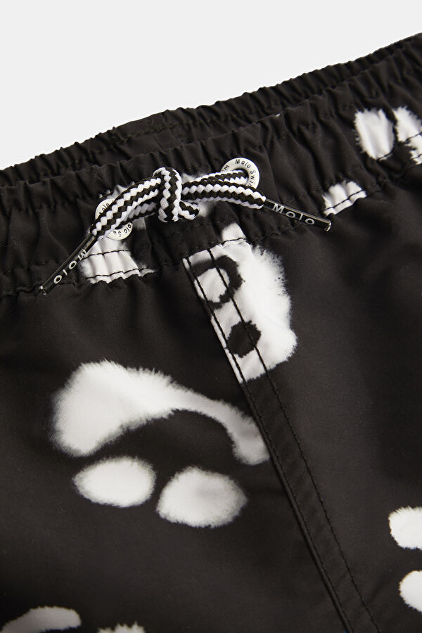 Black Patterned Kids Swimsuit 5