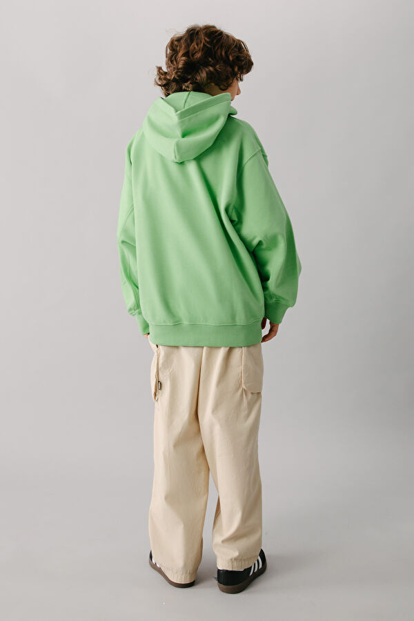 Relax Fit Cream Straight Leg Kids' Sports Pants 2