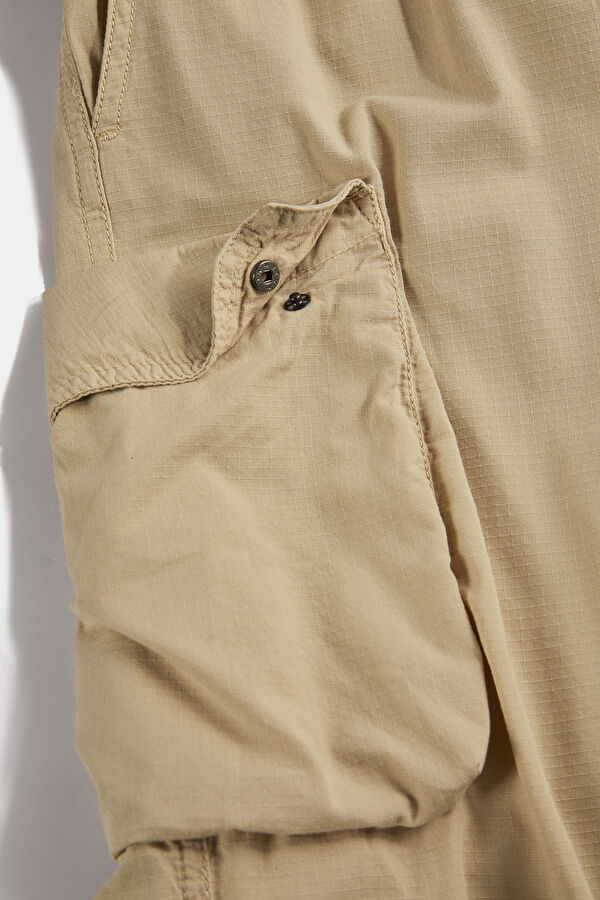 Relax Fit Cream Straight Leg Kids' Sports Pants 7