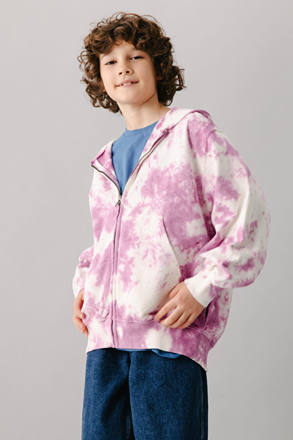 Pembe Kapuşonlu Çocuk Sweatshirt
