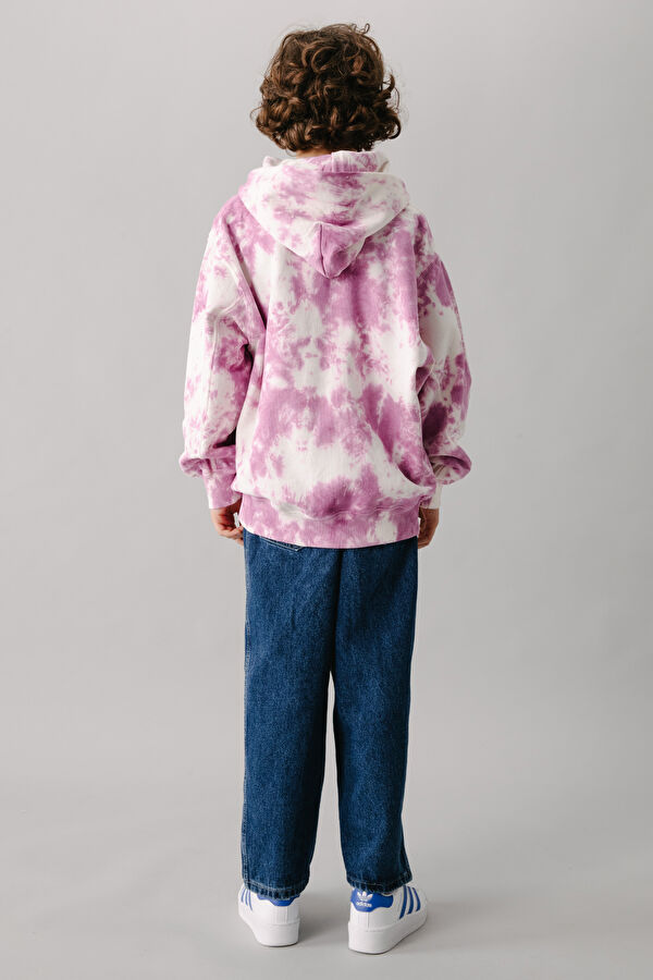 Pembe Kapuşonlu Çocuk Sweatshirt 3
