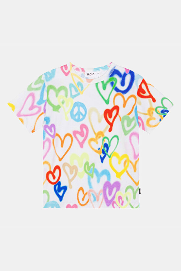 Unisex Çok Renkli O Yaka Desenli Çocuk T-Shirt 4