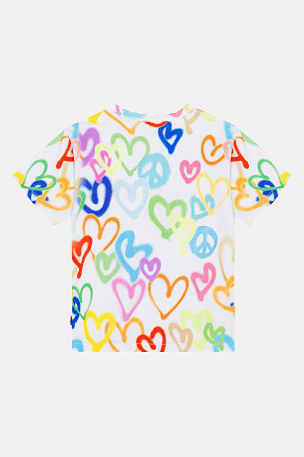 Unisex Çok Renkli O Yaka Desenli Çocuk T-Shirt 5