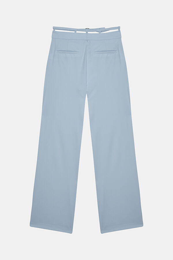 Blue Wide Leg Women's Trousers 2