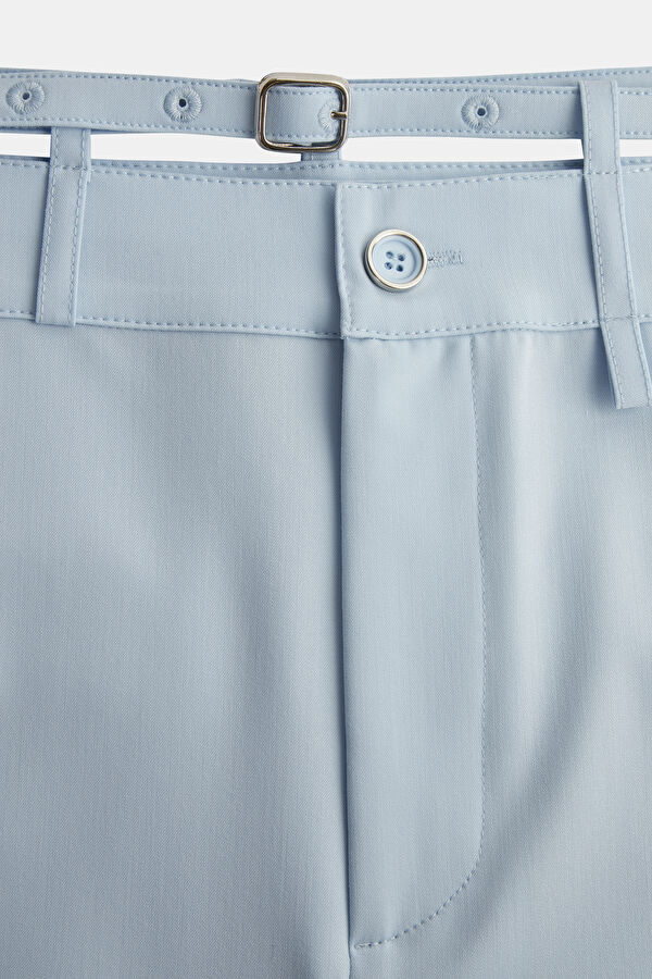 Blue Wide Leg Women's Trousers 3