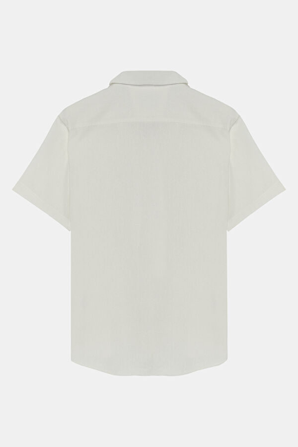 Relax Fit Ecru Retro Shirt 2